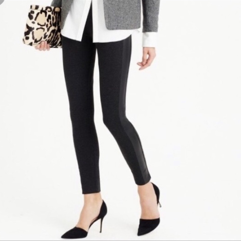 J Crew pixie pant with tuxedo stripe